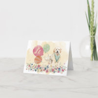Gracias de You & Goldendoodle con globos