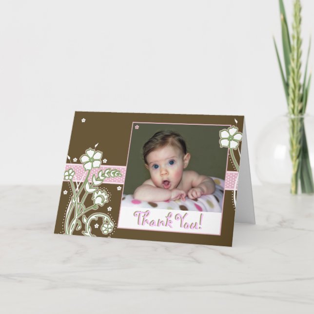 Tarjeta De Agradecimiento ¡Gracias del bebé! (Anverso)