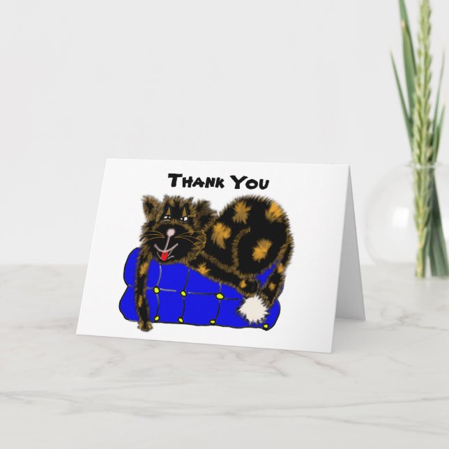 Tarjeta De Agradecimiento , Gracias del gato (Anverso)