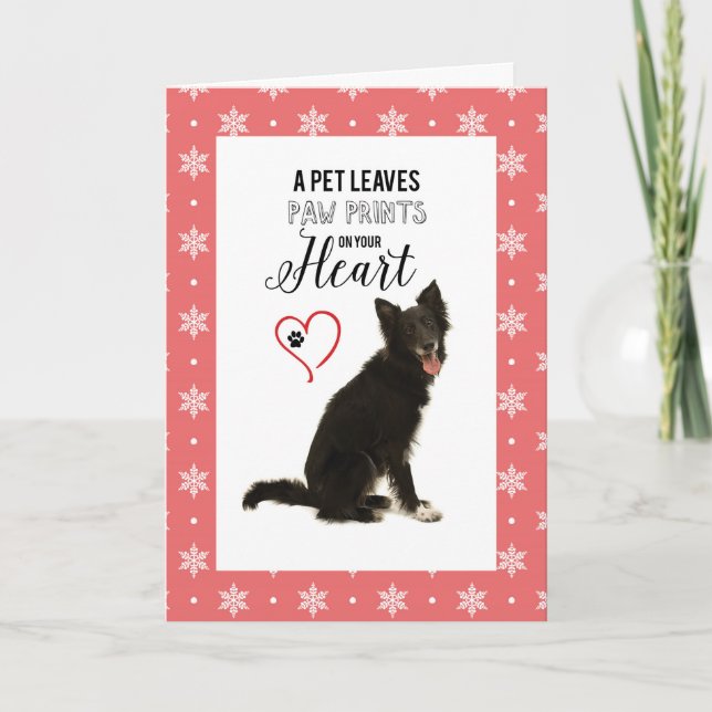 Tarjeta De Agradecimiento Gracias del navidad del caminante del perro (Anverso)