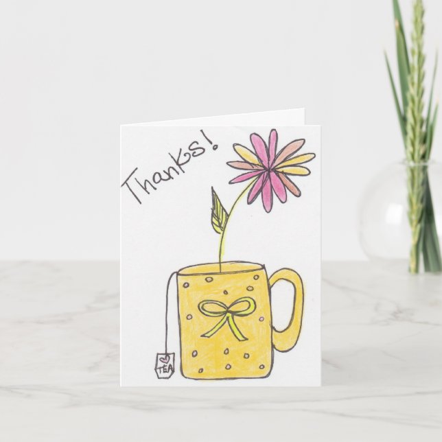Tarjeta De Agradecimiento ¡Gracias del té! (Anverso)