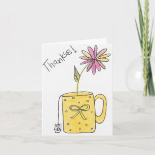 Tarjeta De Agradecimiento ¡Gracias del té!