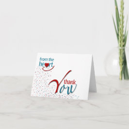 Tarjeta De Agradecimiento ¡Gracias desde el corazón!