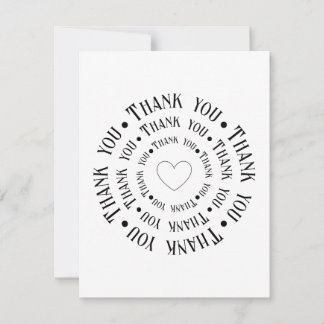 Tarjeta De Agradecimiento "Gracias desde el fondo de mi corazón"