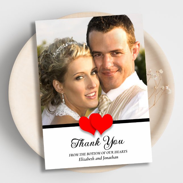 Tarjeta De Agradecimiento Gracias desde el fondo de nuestro corazón Boda (Subido por el creador)