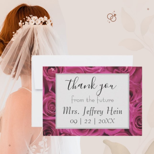 Tarjeta De Agradecimiento Gracias desde el futuro Sra. Bridal Gracias a las  (Subido por el creador)