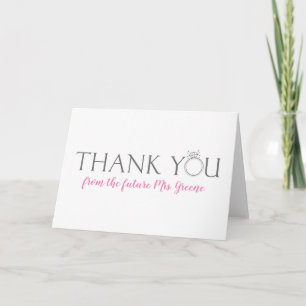 Tarjeta De Agradecimiento Gracias desde el futuro Sra. Bridal Shower