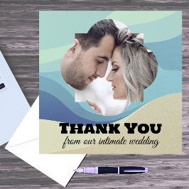Tarjeta De Agradecimiento Gracias desde nuestra íntima boda Boho Elopement