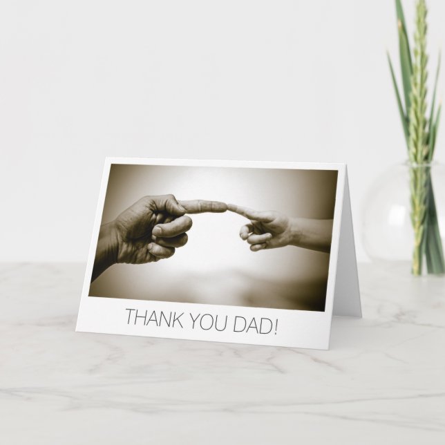 Tarjeta De Agradecimiento Gracias día de padres del papá (Anverso)
