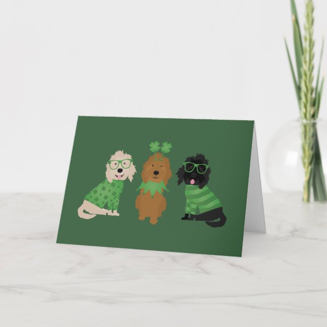 Tarjeta De Agradecimiento Gracias Día de Santo Patrocinio de los perros Gold (Anverso)