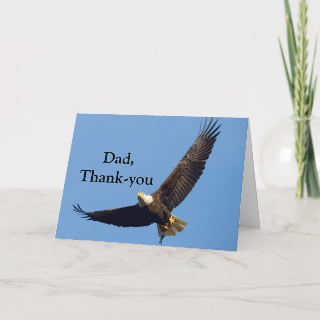 Tarjeta De Agradecimiento Gracias, Día del Padre (Anverso)