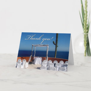 Tarjeta De Agradecimiento Gracias diseño del boda del destino