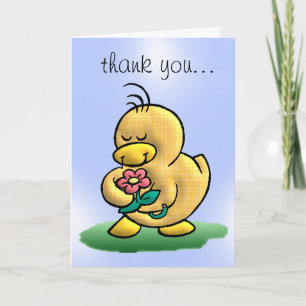 Tarjeta De Agradecimiento Gracias Duck Card