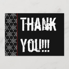 Tarjeta De Agradecimiento Gracias el rojo blanco B del décimosexto de