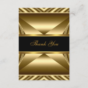 Tarjeta De Agradecimiento Gracias Elegante Cumpleaños 30 Exótico Rico Oro