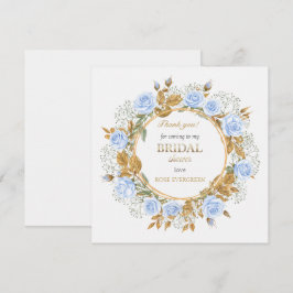 Tarjeta De Agradecimiento Gracias Elegantes Rosas Azul Polvoriento Baby's Br