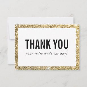 Tarjeta De Agradecimiento GRACIAS EMPRESARIALES inserte brillo orden moderno