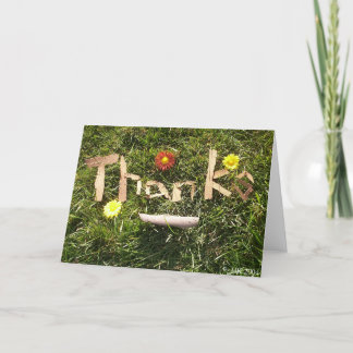 Tarjeta De Agradecimiento Gracias en corteza