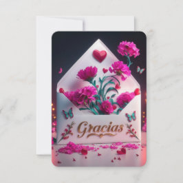 Tarjeta de agradecimiento Gracias en español