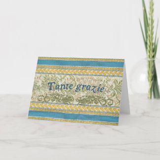 Tarjeta De Agradecimiento Gracias en italiano, Tante Grazie