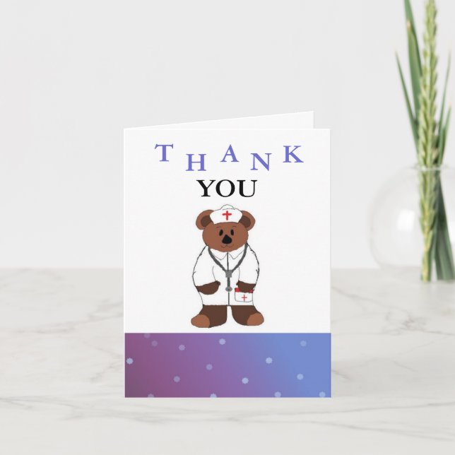 Tarjeta De Agradecimiento Gracias Enfermera (Anverso)