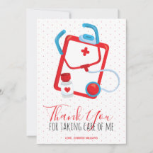Gracias Enfermera Médico Escritura Roja