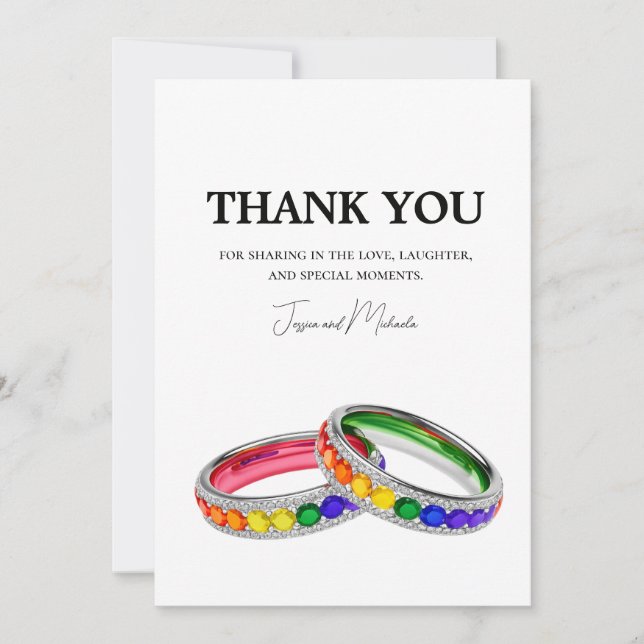 Tarjeta De Agradecimiento 🌈 Gracias - Entrelazados en Orgullo  (Anverso)