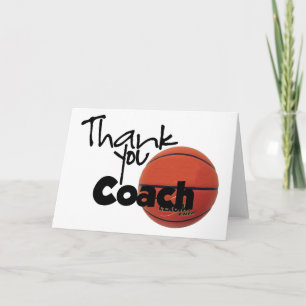 Tarjeta De Agradecimiento Gracias entrenador, básquetbol