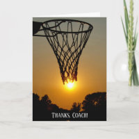 Gracias, entrenador de baloncesto, bola de atardec