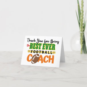 Tarjeta De Agradecimiento Gracias entrenador de fútbol