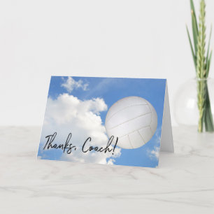 Tarjeta De Agradecimiento Gracias entrenador de voleibol