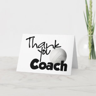 Tarjeta De Agradecimiento Gracias entrenar, voleibol