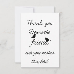 Tarjeta De Agradecimiento Gracias Eres el Amigo que Todos Desearían tener Ci