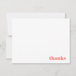 Tarjeta De Agradecimiento Gracias eres el mejor en Coral