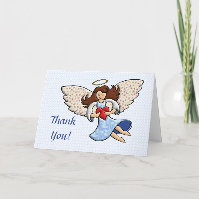 Tarjeta De Agradecimiento Gracias! ¡Eres un ángel! (Anverso)