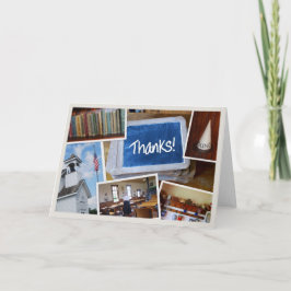 Tarjeta De Agradecimiento "¡Gracias!" Escenas de Antigua Escuela
