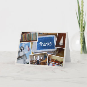 Tarjeta De Agradecimiento "¡Gracias!" Escenas de Antigua Escuela