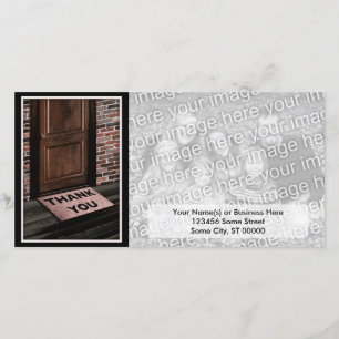 Tarjeta De Agradecimiento gracias estera de puerta