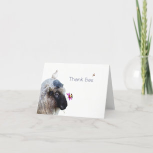 Tarjeta De Agradecimiento Gracias Ewe: una carta caprichosa