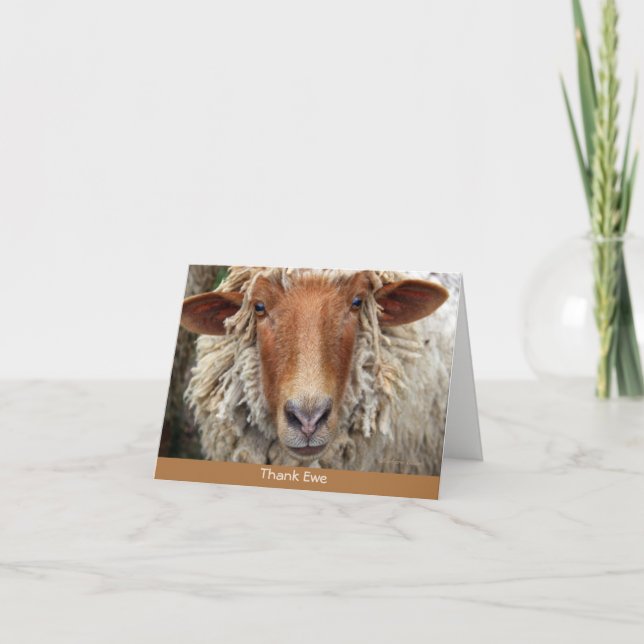 Tarjeta De Agradecimiento Gracias Ewe: una carta caprichosa (Anverso)