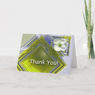 Tarjeta De Agradecimiento Gracias Excelente Diseño Floral de Trabajo