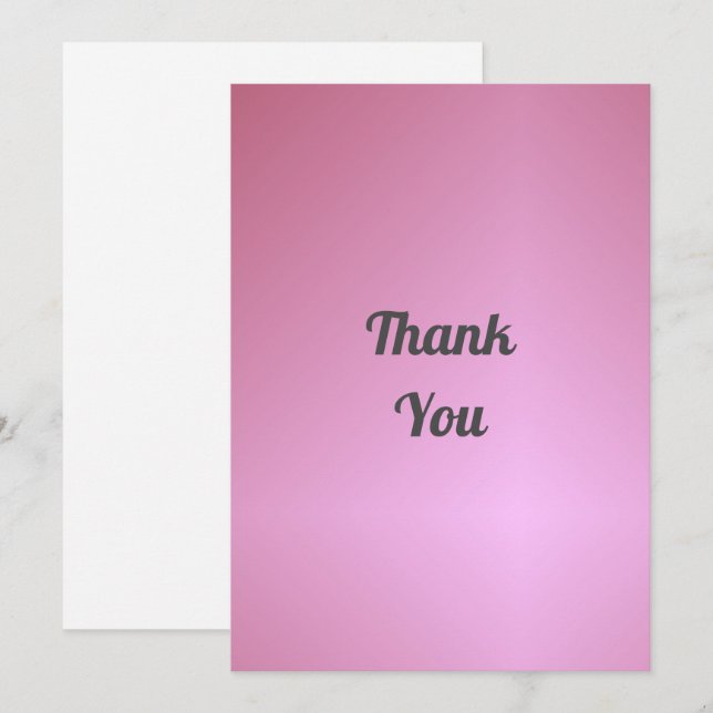 Tarjeta De Agradecimiento Gracias/Felicitaciones (Anverso / Reverso)