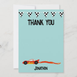 Tarjeta De Agradecimiento Gracias Fiesta de Cumpleaños de Autos Niños