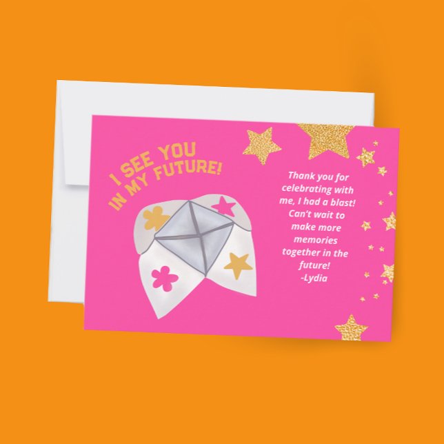 Tarjeta De Agradecimiento Gracias Fiesta de la Fortuna de los Años 90 (Subido por el creador)