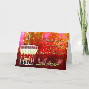 Tarjeta De Agradecimiento Gracias fiesta de la soltera