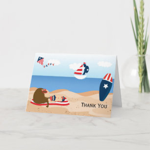 Tarjeta De Agradecimiento Gracias fiesta del día de la independencia de la p