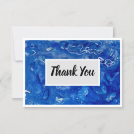 Tarjeta De Agradecimiento Gracias Flat 3,5" x 5" Notecard - Azul