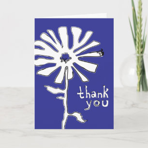 Tarjeta De Agradecimiento gracias: flor de pulgas indie