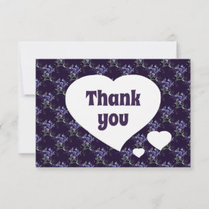 Tarjeta De Agradecimiento Gracias Flor Jardín Sweet Peas Floral Patrón