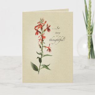 Tarjeta De Agradecimiento Gracias Flor Roja, Religiosa